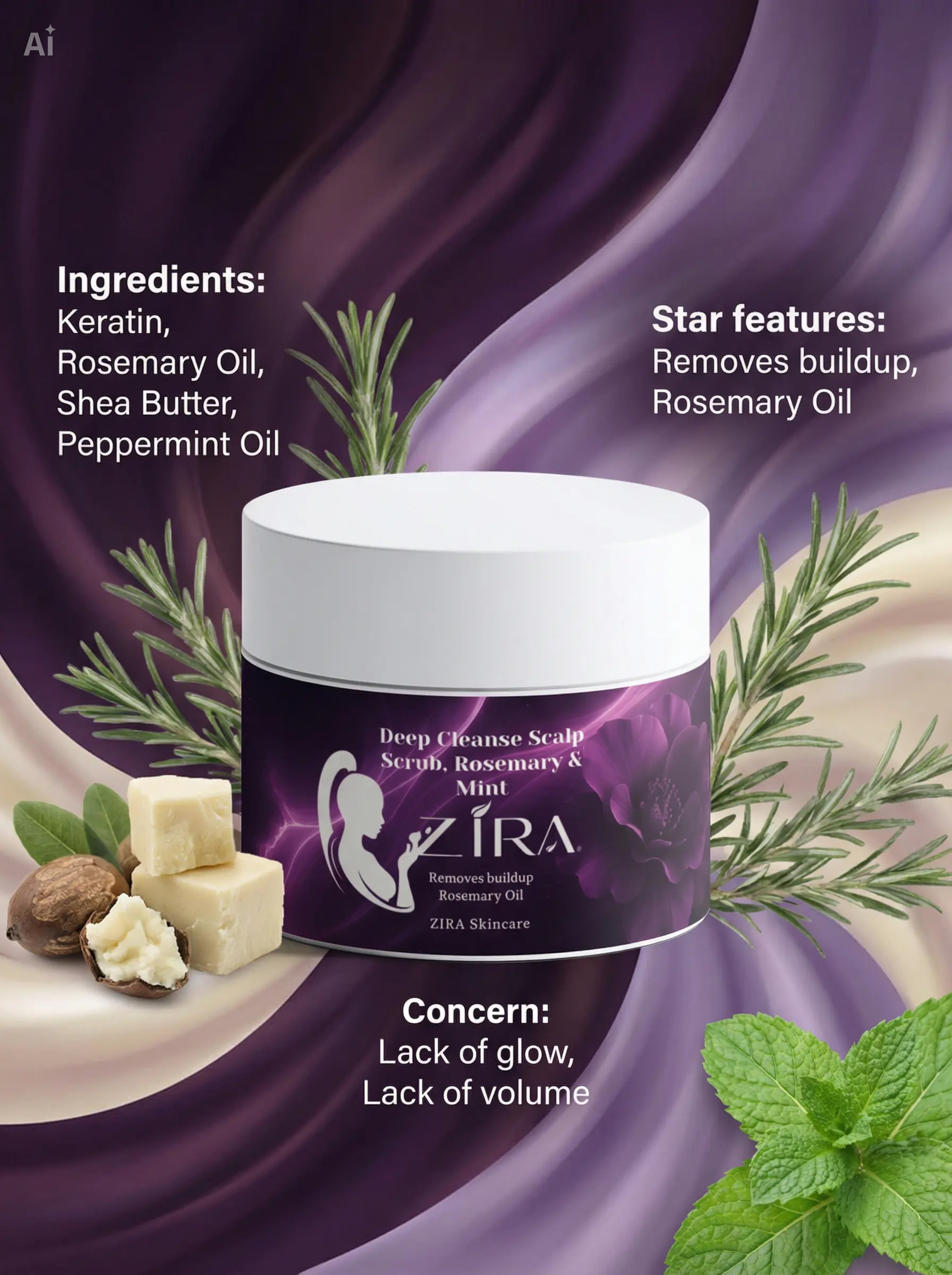 Deep Cleanse Scalp Scrub, Rosemary & Mint